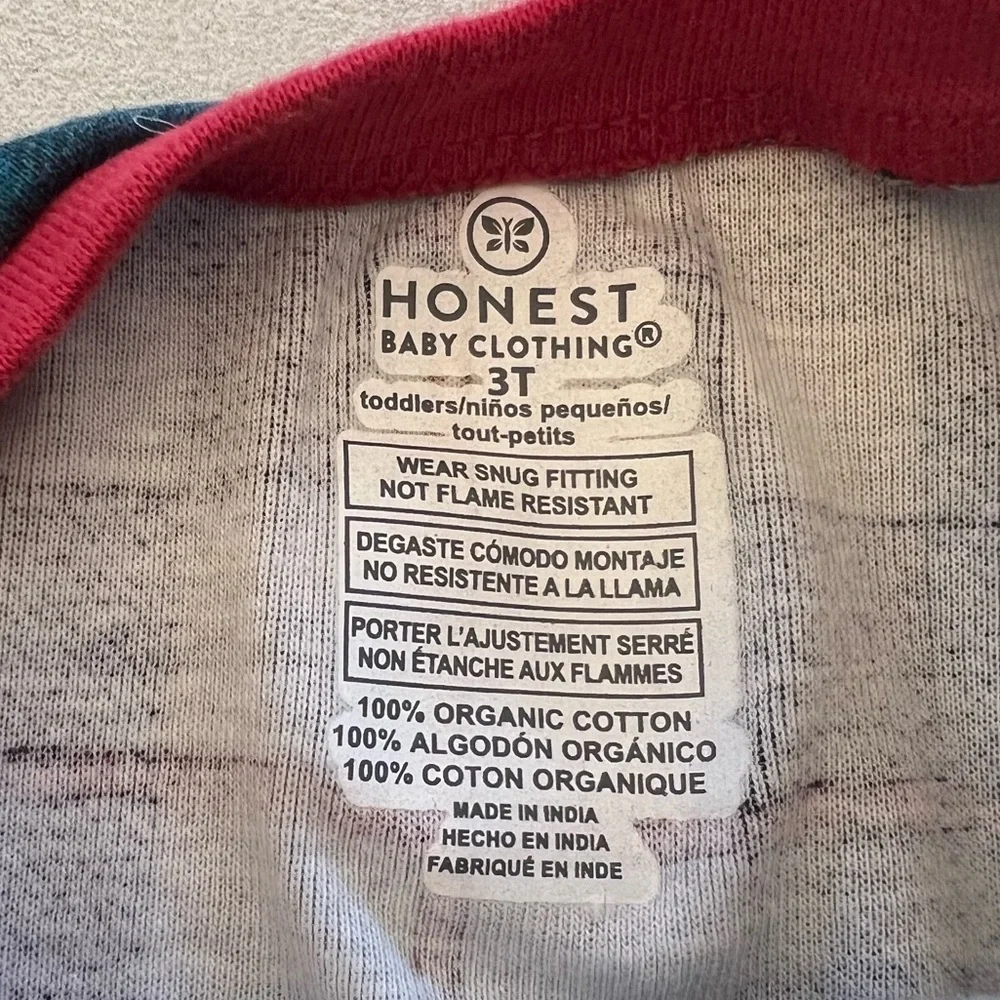 HONEST BABY CO Toddler Christmas Holiday Pajamas, Black Watch Plaid, 3T (2 sets)